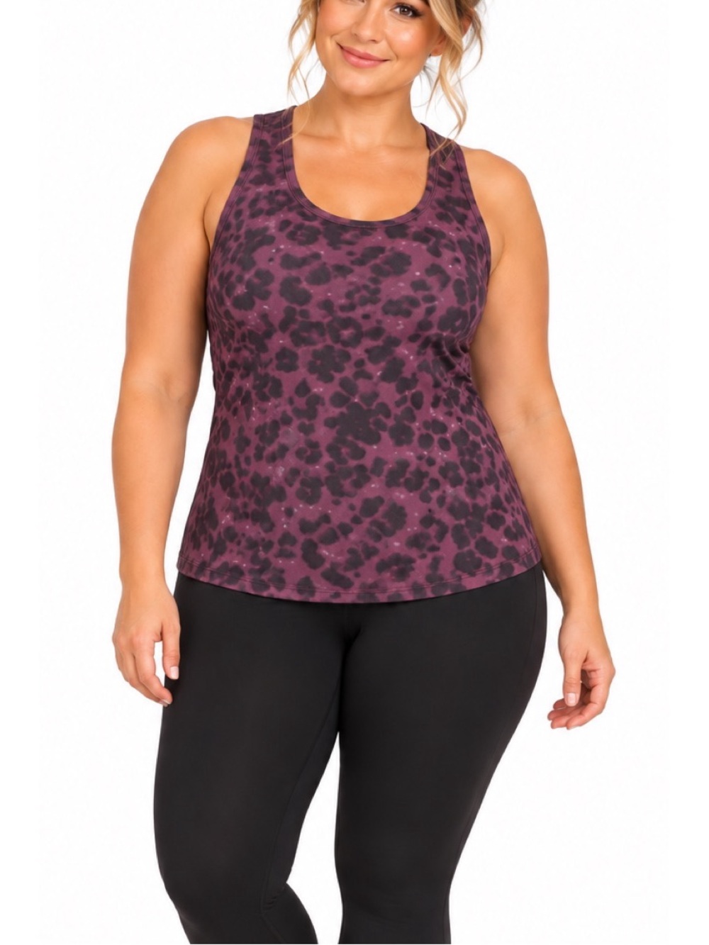 All in Motion Leopard Print Activewear Tank Top- XXL